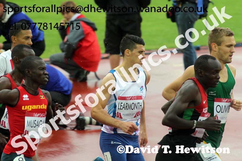 Guy Learmonth (Scotland) in the 800 metres at the Commonwealth Games, Glasgow. Photo: David T. Hewitson/Sports for All Pics